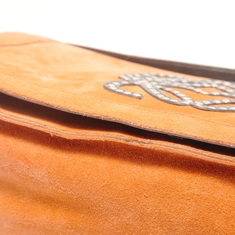 LOEWE Stud Anagram Shoulder Bag Orange WS29092