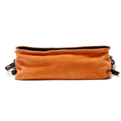 LOEWE Stud Anagram Shoulder Bag Orange WS29092