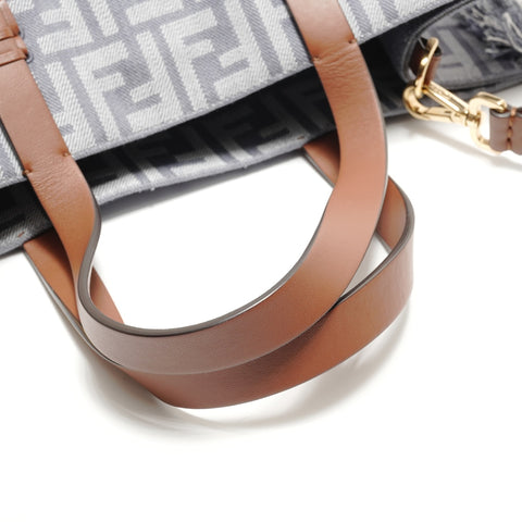 FENDI Denim Effect FF Jacquard Tote Bag gray WS29093