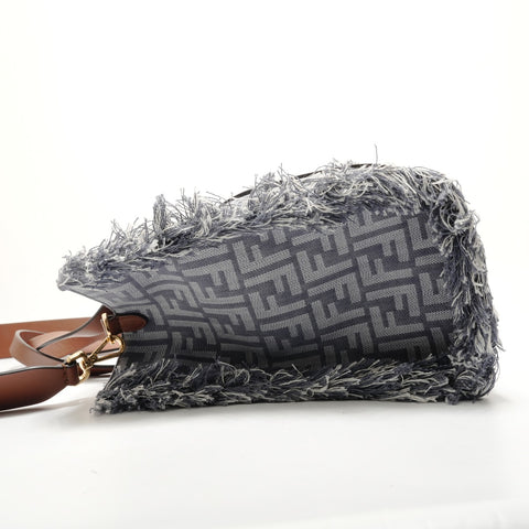 FENDI Denim Effect FF Jacquard Tote Bag gray WS29093