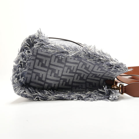 FENDI Denim Effect FF Jacquard Tote Bag gray WS29093