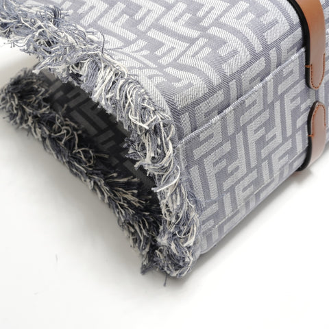 FENDI Denim Effect FF Jacquard Tote Bag gray WS29093