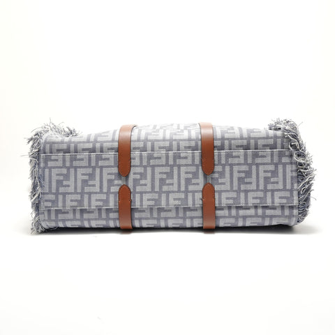 FENDI Denim Effect FF Jacquard Tote Bag gray WS29093