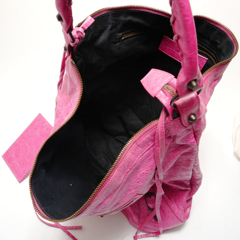 BALENCIAGA The Day Leather Shoulder Bag pink WS29094