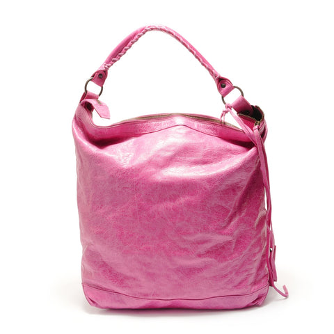 BALENCIAGA The Day Leather Shoulder Bag pink WS29094