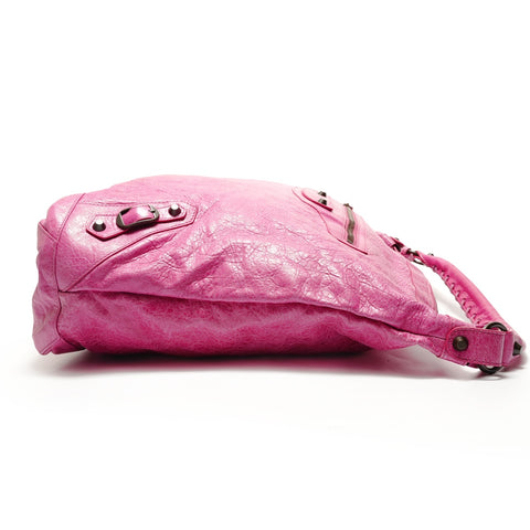 BALENCIAGA The Day Leather Shoulder Bag pink WS29094