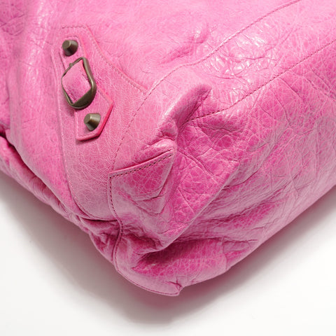 BALENCIAGA The Day Leather Shoulder Bag pink WS29094
