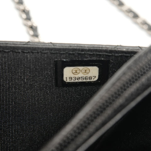 CHANEL Wild Stitch Chain Wallet Shoulder Bag black WS29105