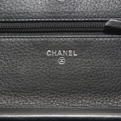 CHANEL Wild Stitch Chain Wallet Shoulder Bag black WS29105