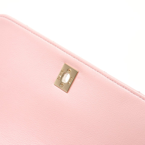 CHANEL V-stitch top handle 2-way bag Shoulder Bag pink WS29107