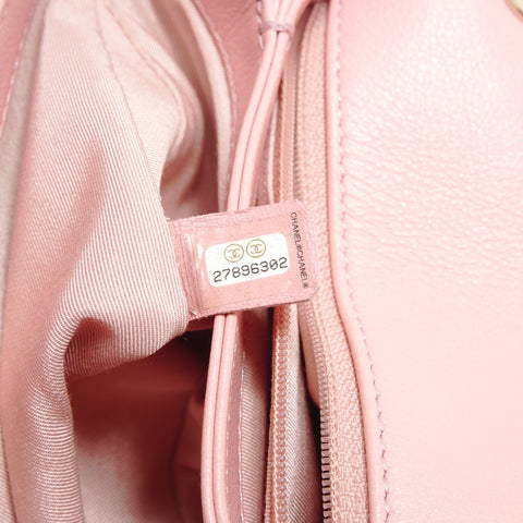 CHANEL V-stitch top handle 2-way bag Shoulder Bag pink WS29107