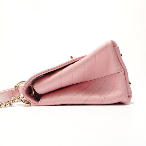 CHANEL V-stitch top handle 2-way bag Shoulder Bag pink WS29107