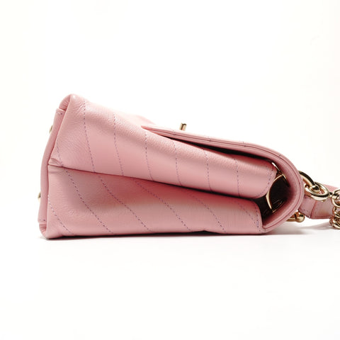 CHANEL V-stitch top handle 2-way bag Shoulder Bag pink WS29107