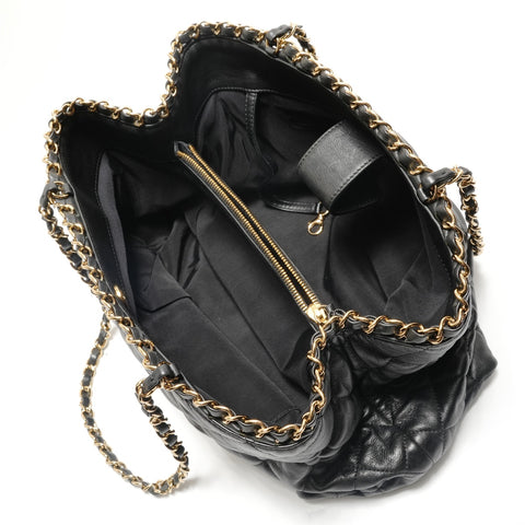 CHANEL COCO Mark Chain Tote Shoulder Bag black WS29108