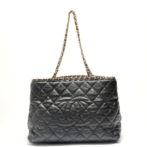 CHANEL COCO Mark Chain Tote Shoulder Bag black WS29108