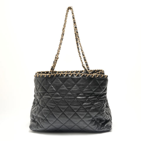CHANEL COCO Mark Chain Tote Shoulder Bag black WS29108