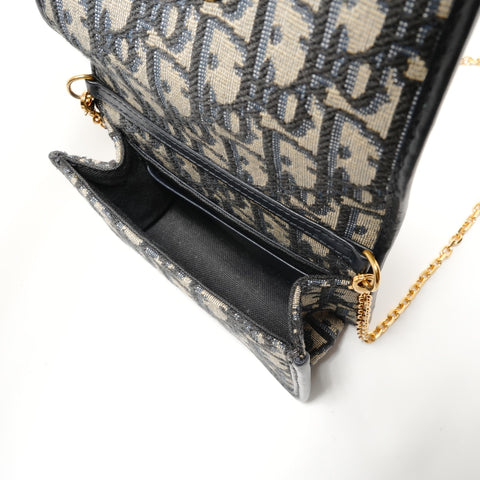 Christian Dior Montaigne Nano Trotter Shoulder Bag Navy WS29109