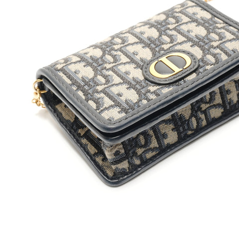 Christian Dior Montaigne Nano Trotter Shoulder Bag Navy WS29109