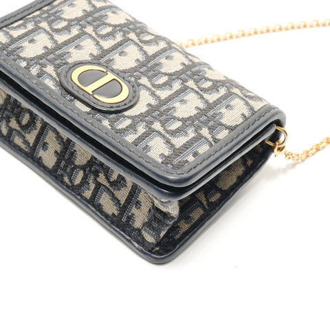 Christian Dior Montaigne Nano Trotter Shoulder Bag Navy WS29109