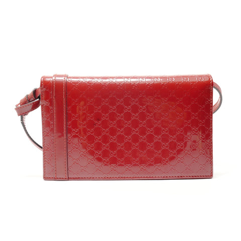 GUCCI Nice Wallet Microguccissima Shoulder Bag Red WS29111