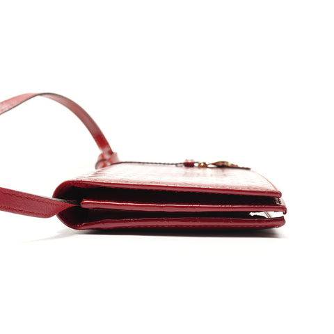 GUCCI Nice Wallet Microguccissima Shoulder Bag Red WS29111