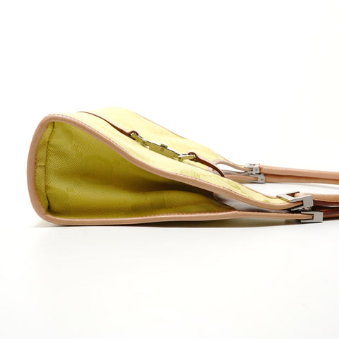 GUCCI Jumbo GG Canvas Jackie Shoulder Bag yellow WS29119