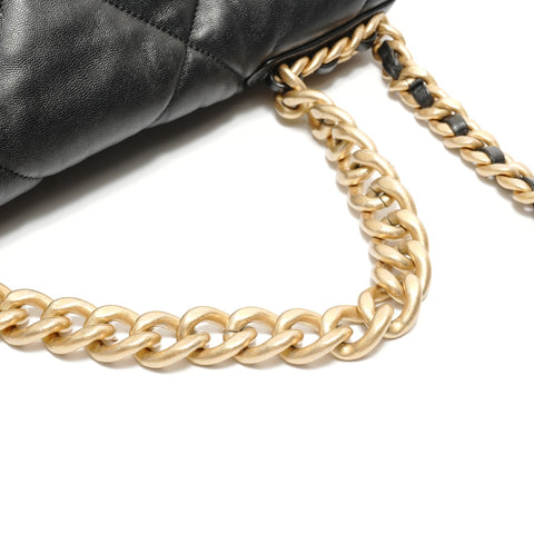 CHANEL Item No. 26, 2018-2019 Chanel 19 Lambskin Shoulder Bag black WS29125