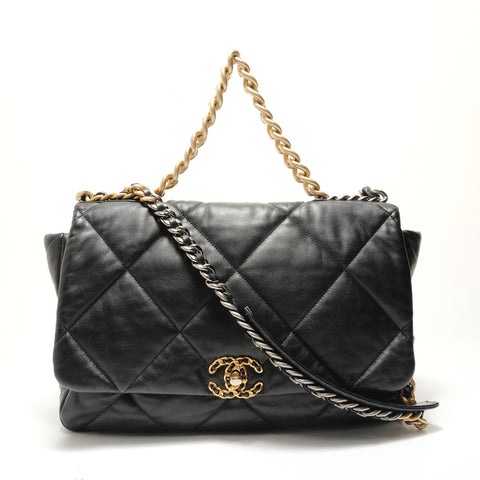 CHANEL Item No. 26, 2018-2019 Chanel 19 Lambskin Shoulder Bag black WS29125