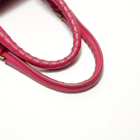 BOTTEGAVENETA Montaigne INTRECCIATO Shoulder Bag pink WS29126
