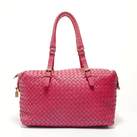 BOTTEGAVENETA Montaigne INTRECCIATO Shoulder Bag pink WS29126