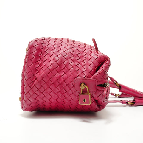 BOTTEGAVENETA Montaigne INTRECCIATO Shoulder Bag pink WS29126