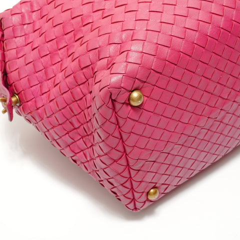 BOTTEGAVENETA Montaigne INTRECCIATO Shoulder Bag pink WS29126