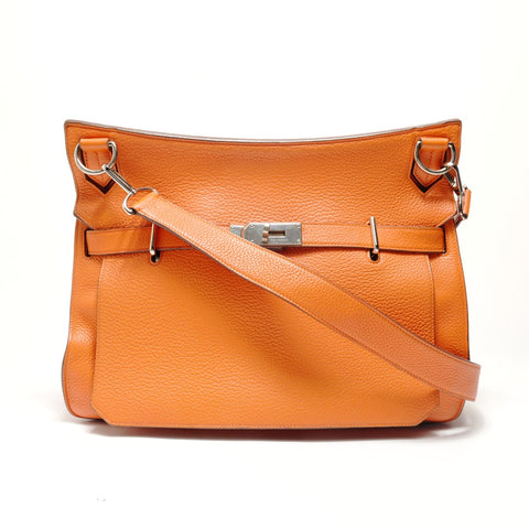 HERMES � O stamp, 2011 production, Jypsiere Taurillon Clemence Shoulder Bag Orange WS29127
