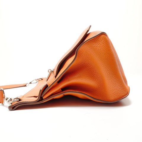 HERMES � O stamp, 2011 production, Jypsiere Taurillon Clemence Shoulder Bag Orange WS29127