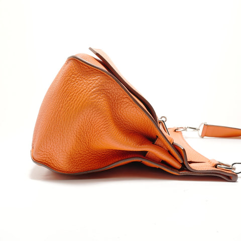 HERMES � O stamp, 2011 production, Jypsiere Taurillon Clemence Shoulder Bag Orange WS29127