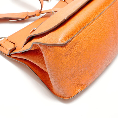 HERMES � O stamp, 2011 production, Jypsiere Taurillon Clemence Shoulder Bag Orange WS29127