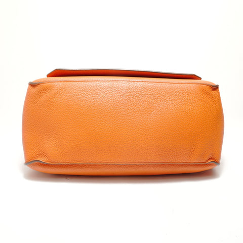 HERMES � O stamp, 2011 production, Jypsiere Taurillon Clemence Shoulder Bag Orange WS29127