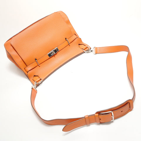 HERMES � O stamp, 2011 production, Jypsiere Taurillon Clemence Shoulder Bag Orange WS29127
