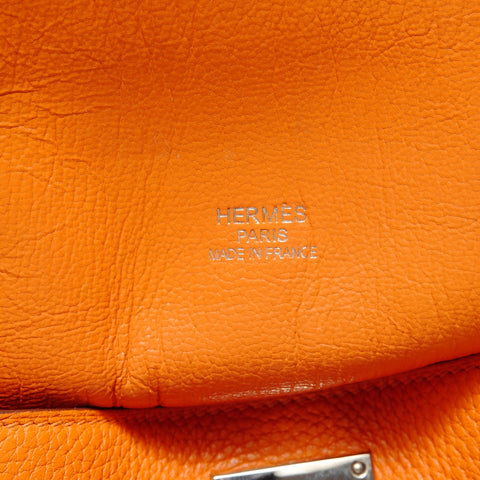 HERMES � O stamp, 2011 production, Jypsiere Taurillon Clemence Shoulder Bag Orange WS29127