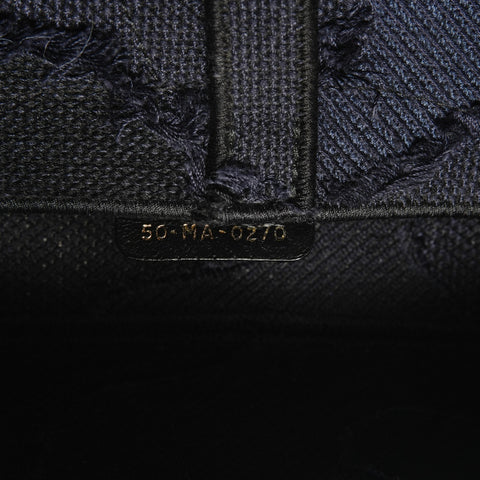 Christian Dior Saddlebag Jacquard Shoulder Bag Navy WS29133
