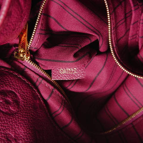 LOUIS VUITTON Monogram Empreinte ArtsyMM, manufactured in 2012. Shoulder Bag Red WS29135