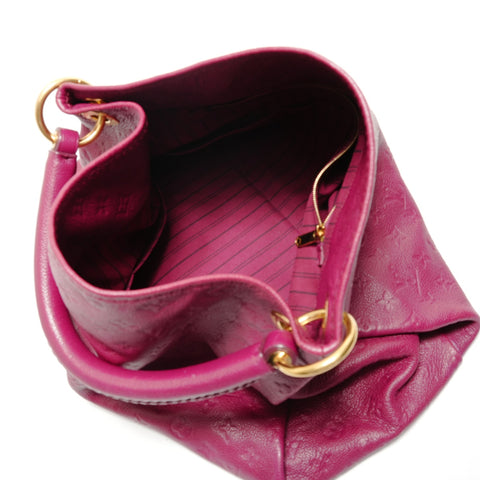 LOUIS VUITTON Monogram Empreinte ArtsyMM, manufactured in 2012. Shoulder Bag Red WS29135