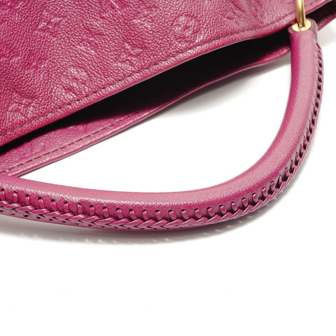 LOUIS VUITTON Monogram Empreinte ArtsyMM, manufactured in 2012. Shoulder Bag Red WS29135