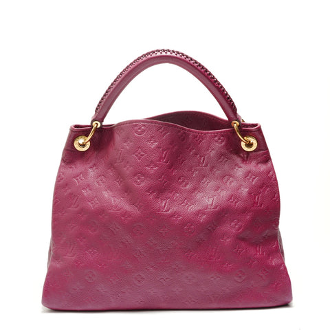 LOUIS VUITTON Monogram Empreinte ArtsyMM, manufactured in 2012. Shoulder Bag Red WS29135