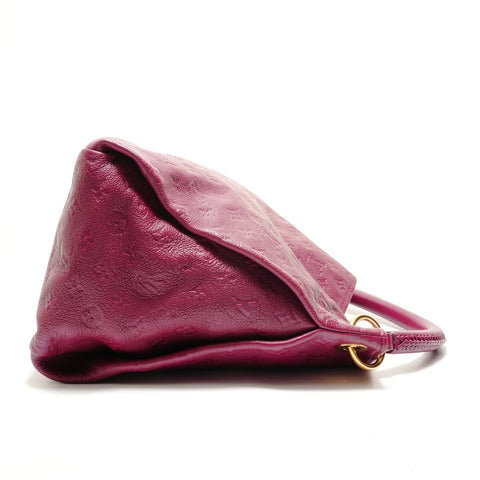 LOUIS VUITTON Monogram Empreinte ArtsyMM, manufactured in 2012. Shoulder Bag Red WS29135