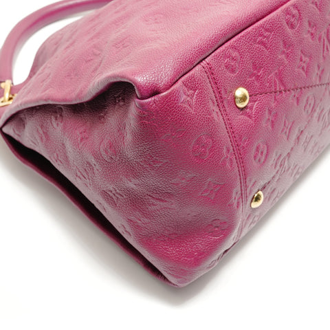 LOUIS VUITTON Monogram Empreinte ArtsyMM, manufactured in 2012. Shoulder Bag Red WS29135