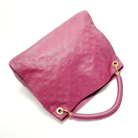 LOUIS VUITTON Monogram Empreinte ArtsyMM, manufactured in 2012. Shoulder Bag Red WS29135