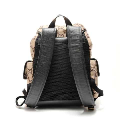 GUCCI GG Wool Leather Backpack Backpack Â· Daypack beige WS29136