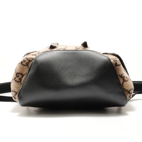 GUCCI GG Wool Leather Backpack Backpack Â· Daypack beige WS29136