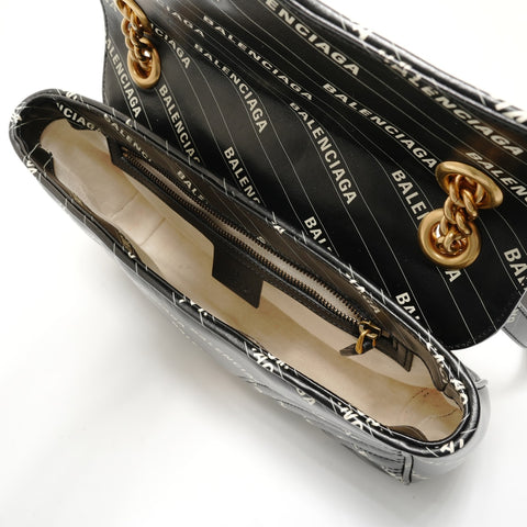 GUCCI Balenciaga Collaboration GG Marmont Shoulder Bag black WS29137